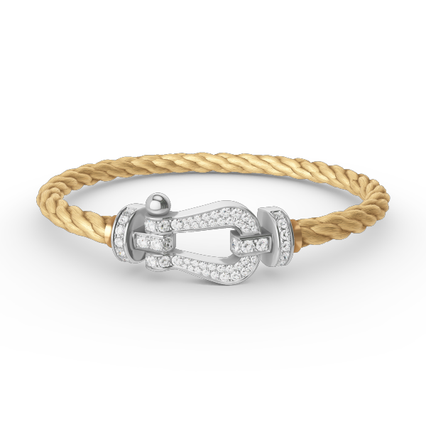 [Psychic Jewelrys]FORCE LARGE HORSESHOE FULL DIAMOND BRACELET SILVER