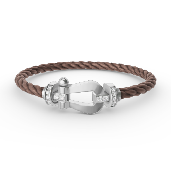 [Psychic Jewelrys]FORCE LARGE HORSESHOE HALF DIAMOND BRACELET SILVER