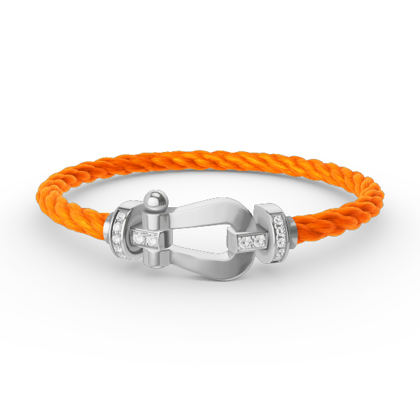 [Psychic Jewelrys]FORCE LARGE HORSESHOE HALF DIAMOND BRACELET SILVER