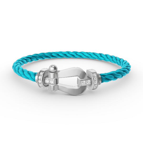 [Psychic Jewelrys]FORCE LARGE HORSESHOE HALF DIAMOND BRACELET SILVER
