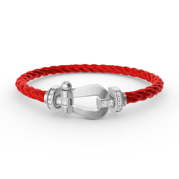 [Psychic Jewelrys]FORCE LARGE HORSESHOE HALF DIAMOND BRACELET SILVER