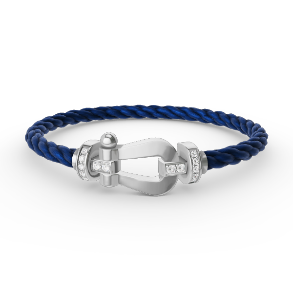 [Psychic Jewelrys]FORCE LARGE HORSESHOE HALF DIAMOND BRACELET SILVER
