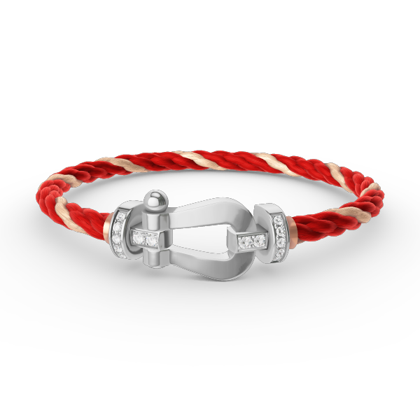 [Psychic Jewelrys]FORCE LARGE HORSESHOE HALF DIAMOND BRACELET SILVER
