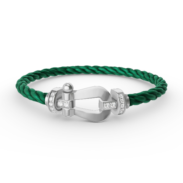 [Psychic Jewelrys]FORCE LARGE HORSESHOE HALF DIAMOND BRACELET SILVER