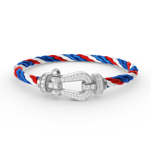 [Psychic Jewelrys]FORCE LARGE HORSESHOE FULL DIAMOND BRACELET SILVER