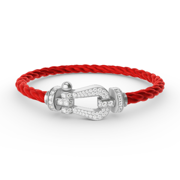 [Psychic Jewelrys]FORCE LARGE HORSESHOE FULL DIAMOND BRACELET SILVER