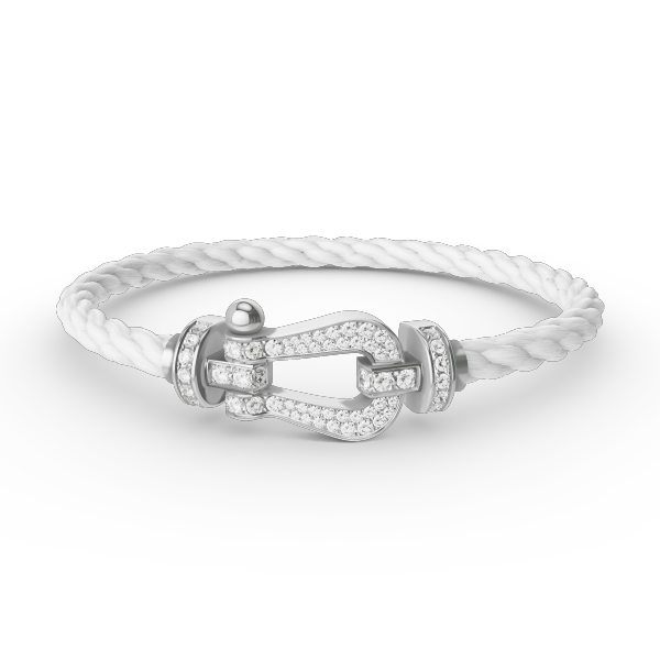 [Psychic Jewelrys]FORCE LARGE HORSESHOE FULL DIAMOND BRACELET SILVER