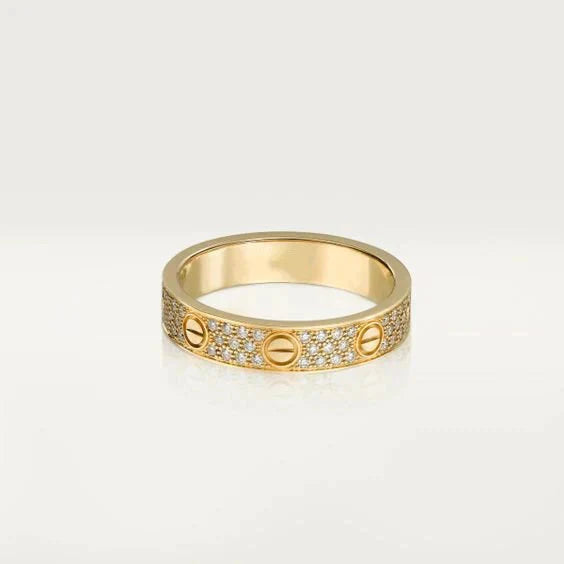 [Psychic Jewelrys]LOVE RING 3.6MM DIAMOND PAVED