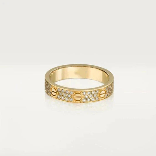 [Psychic Jewelrys]LOVE RING 3.6MM DIAMOND PAVED