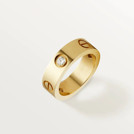 [Psychic Jewelrys]LOVE RING 5.5MM 3 DIAMONDS PINK GOLD