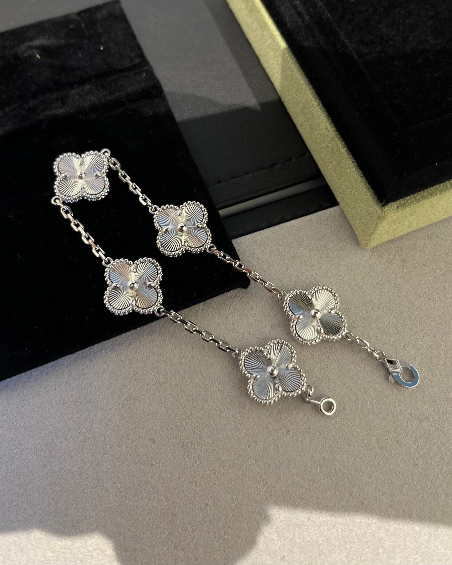 [Psychic Jewelrys]CLOVER SILVER 5 MOTIFS BRACELET