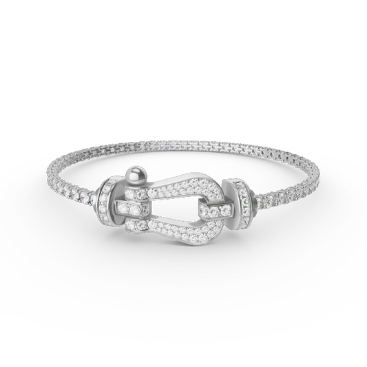[Psychic Jewelrys]FORCE  LARGE HORSESHOE FULL DIAMOND TENNIS BRACELET
