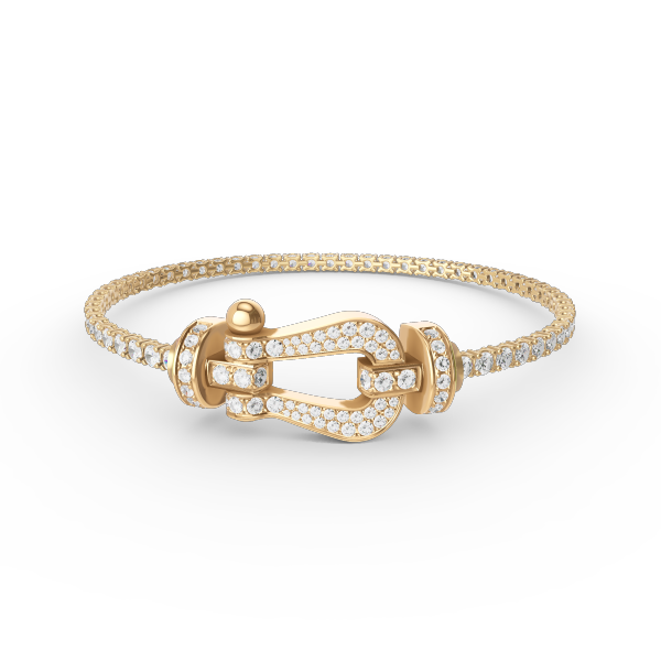 [Psychic Jewelrys]FORCE  LARGE HORSESHOE FULL DIAMOND TENNIS BRACELET